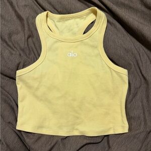 Alo Aspire Butter Yellow Crop Tank